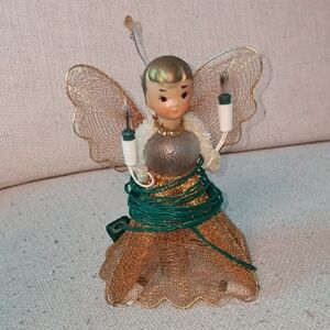 Gold and Silver Angel Figurine with Lights